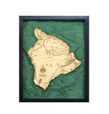 Hawaii (Big Island) Wood Map