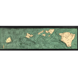 Hawaiian Islands Wood Map