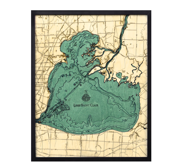 Lake St. Claire Wood Map