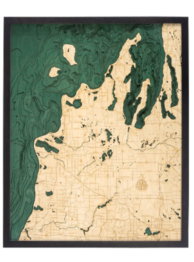 Michigan Route M22 Wood Map