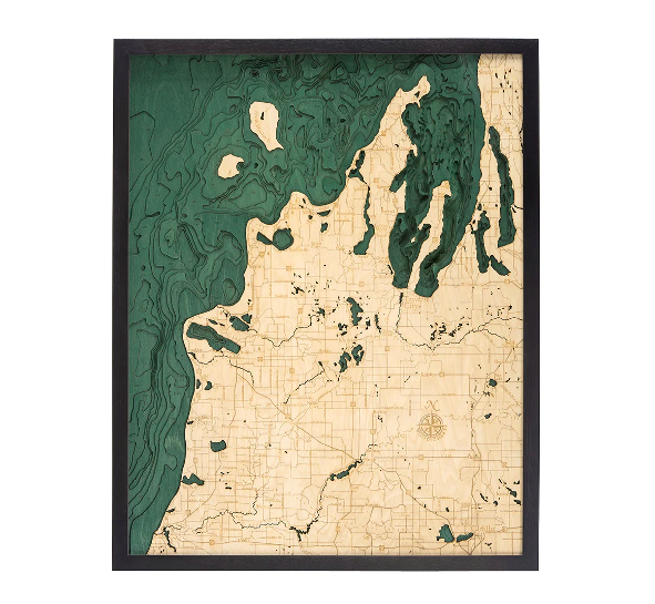 Michigan Route M22 Wood Map