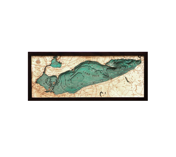 Lake Erie Wood Map