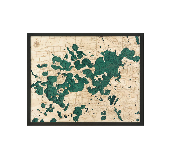 Lake Minnetonka Wood Map