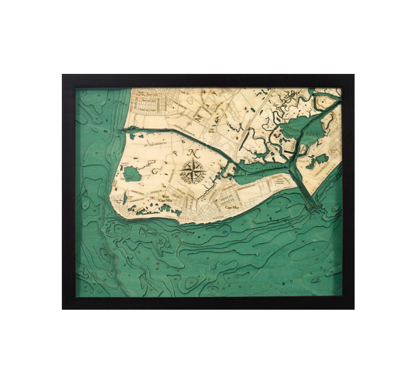 New Jersey Cape May Wood Map