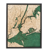 5 Boroughs NY Wood Map