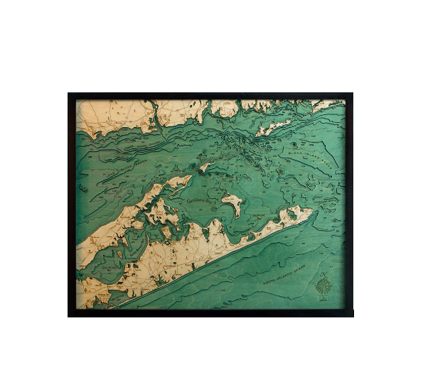 Long Island Sound East / Hamptons Wood Map
