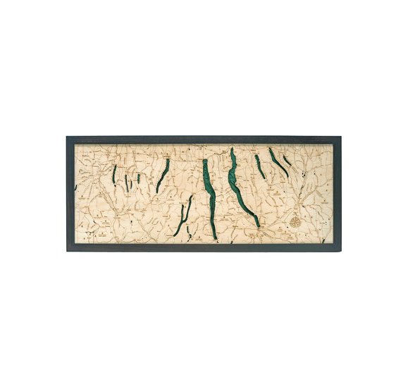 Finger Lakes Wood Map - 13.5" x 31"