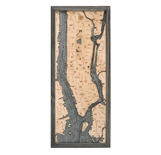 Manhattan Wood Map
