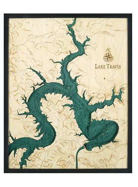Lake Travis Wood Map