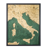 Italy Wood Map