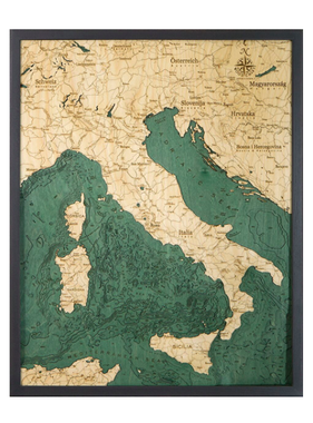 Italy Wood Map