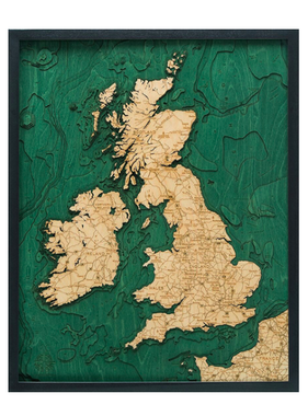 United Kingdom Wood Map