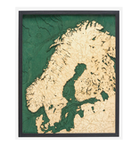 Scandinavia Wood Map