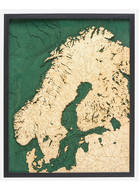 Scandinavia Wood Map