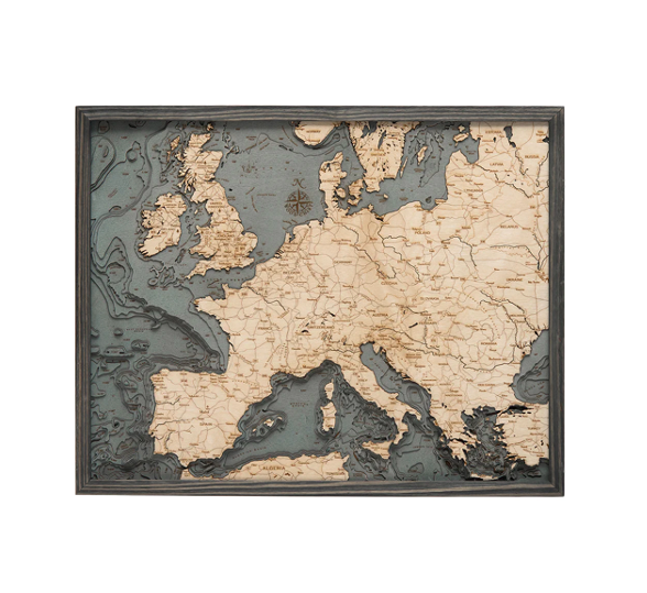 Western Europe Wood Map