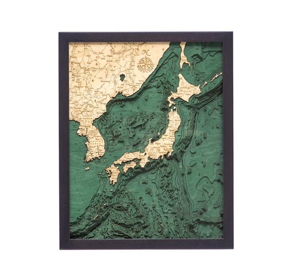 Japan & Korea Wood Map