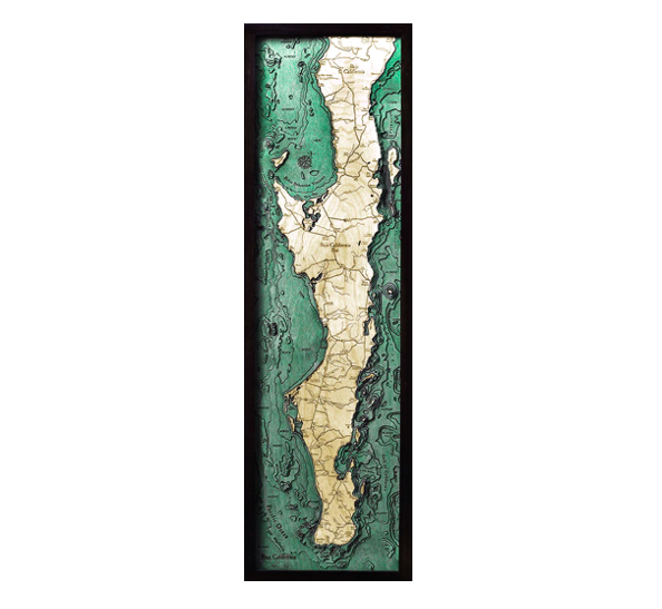 Baja Peninsula / Gulf of California Wood Map