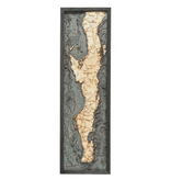 Baja Peninsula / Gulf of California Wood Map