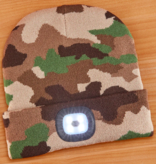 Adult's Rechargeable LED Beanie, Explorer's Collection, Woodland