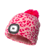 Kids Rechargeable LED Beanie - Wild Child Pink