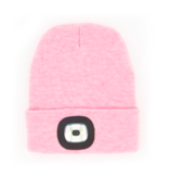 Adult Women's Rechargeable LED Beanie - Brightside Pink