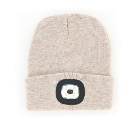 Adult Women's Rechargeable LED Beanie - Brightside Oat