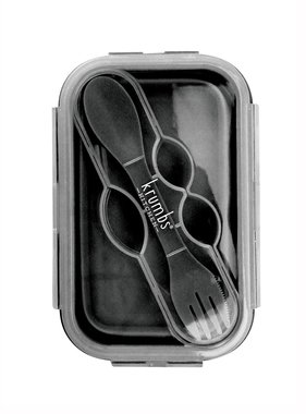 Krumbs Kitchen Silicone Lunch Container - Black