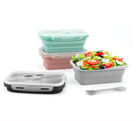 Krumbs Kitchen Silicone Lunch Container - Black