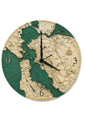 San Francisco Wood Clock 12”