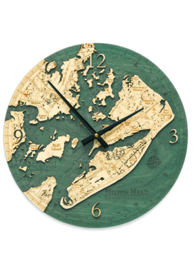 Hilton Head Wood Clock 12”