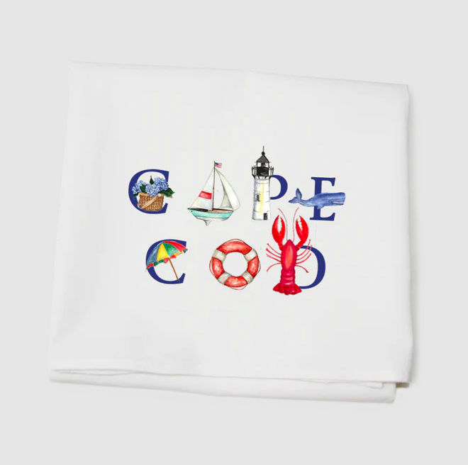 Cape Cod Letters - Flour Sack Towel