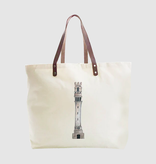 Provincetown Monument Leather & Canvas Tote