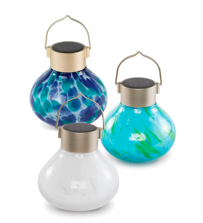 Tea Light Glass Solar Lanterns