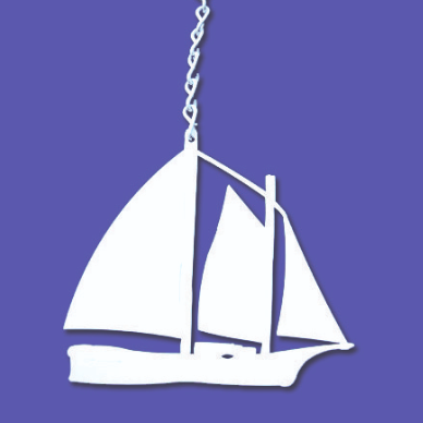 Sea Anchor Bell 11” Three Tones Blue