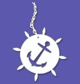 Sea Anchor Bell 11” Three Tones Blue