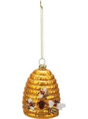 Glass Ornament - Bee Hive