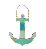 Sea Creature Whale & Anchor Wood Ornament