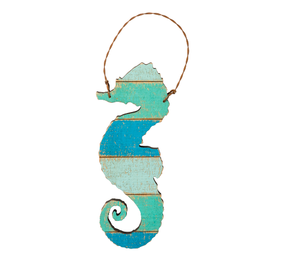 Sea Creature Whale & Anchor Wood Ornament