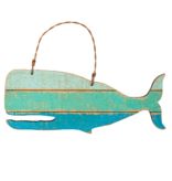 Sea Creature Whale & Anchor Wood Ornament
