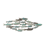 Metal School of Fish Wall Decor 39.5”L x 14”H