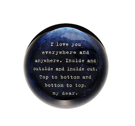 i love you everywhere paperweight
