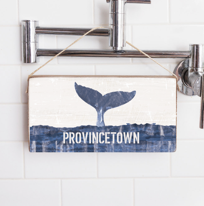 Twine Sign - Provincetown Whale Tail