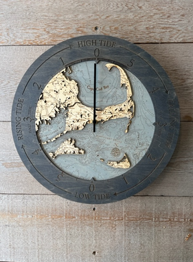 Tide Clock - Cape Cod & Islands Wood 18”