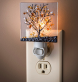 Night Light - Fused Glass Tree Browns