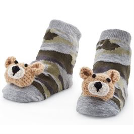 Camo Bear Rattle Toes Socks