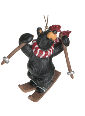 Bear Freestyle Skier Ornament