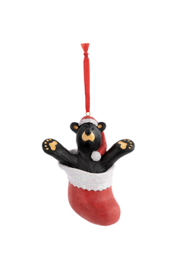 Bear in Red Stocking Ornament