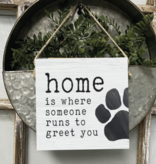 Square Twine Sign - Home Is Where