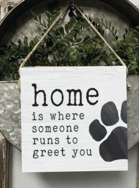 Square Twine Sign - Home Is Where