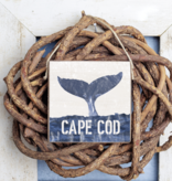 Square Twine Sign - Cape Cod Indigo Whale Tail